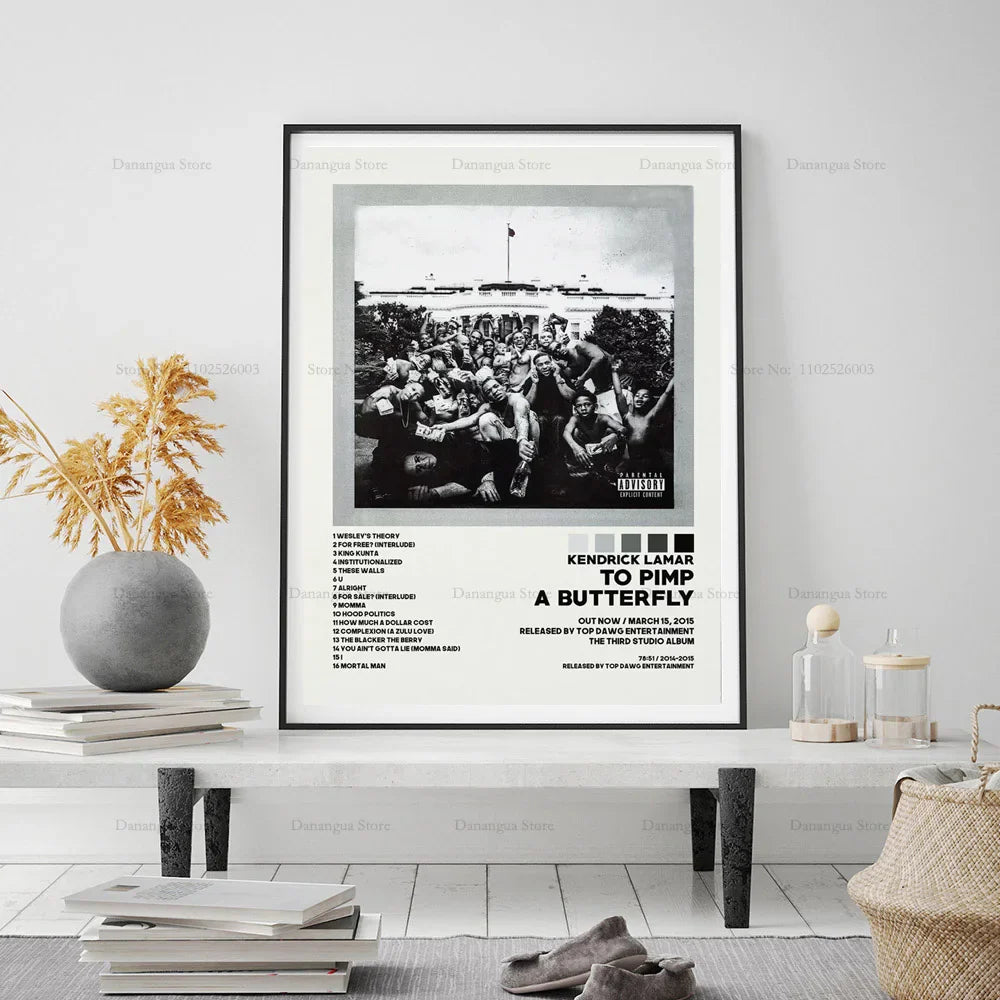 Kendrick Lamar Good Kid Maad City Hip Hop Music Album Cover Poster Prints Wall Art Painting Picture Photo Gift Room Home Decor