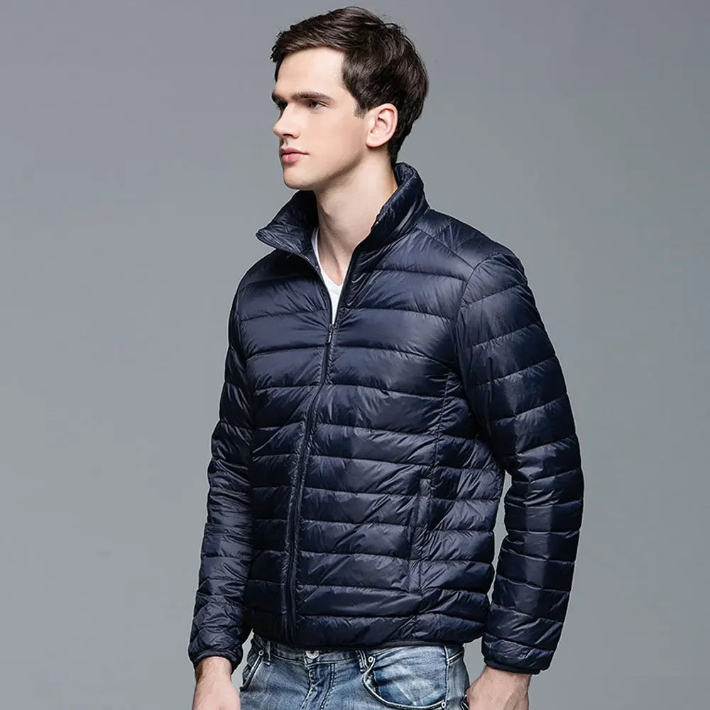 Men's Jackets Spring New Hooded Ultralight Quilted Coat for Warm Winter Down Coats Light Puffer Lightweight Down Jackets