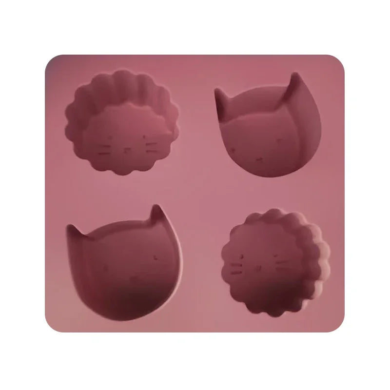 Animal Shape Baking Mold Silicone Baking Pan Lion Kitten Pastry Cake Mold DIY Baking Accessories