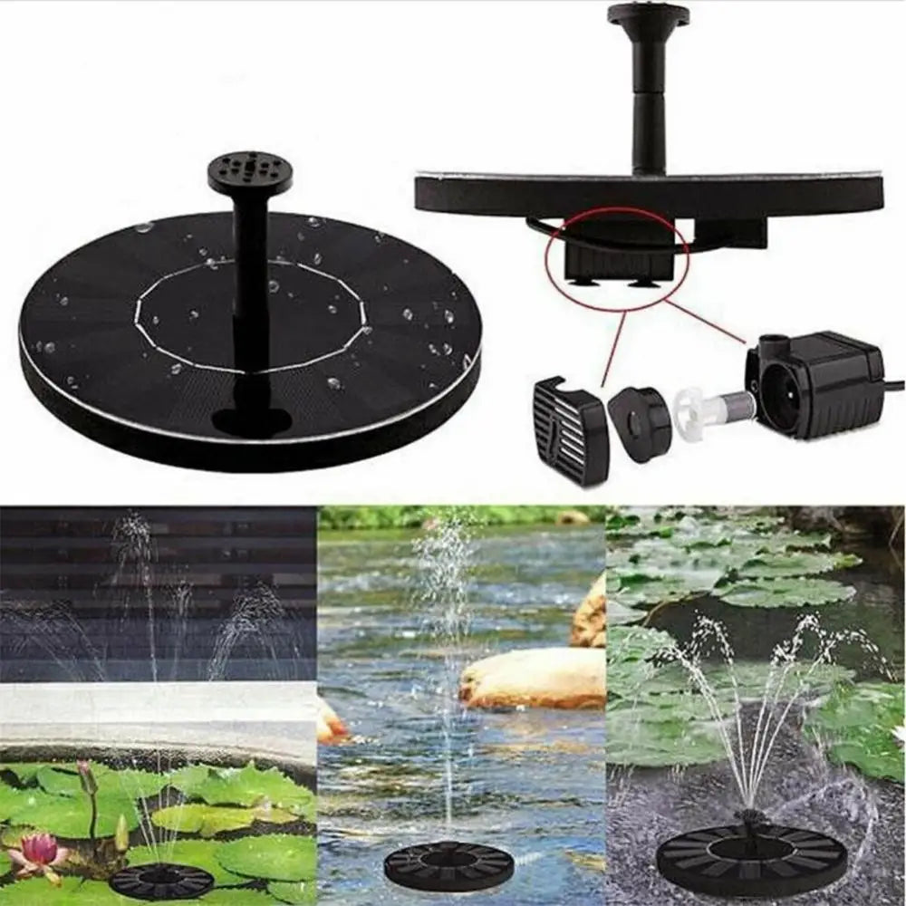 Solar Water Fountain Floating Bird Bath Waterfall Garden Decoration Outdoor Mini Solar Powered Fountain Water Pump With 6Nozzles