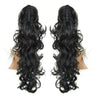 Synthetic Long Wavy Claw Clip On Ponytail Drawstring Hairpiece Wave Curly Black Brown Blonde Ombre Fake Hair for Women