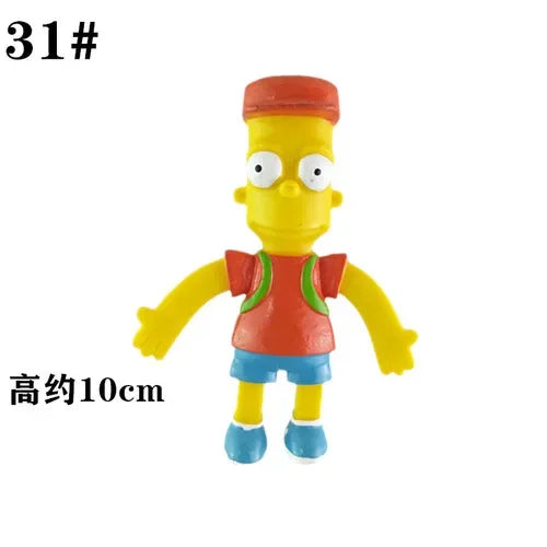 NJ Croce The Simpsonas Figure Bendable Doll Ornaments Accessories Fantasy Figurines Children Present