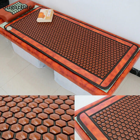 Best Quality+Digital Display Tourmaline Physical Therapy Mat Jade Health Care Pad Infrared Heat Cushion With Pillow