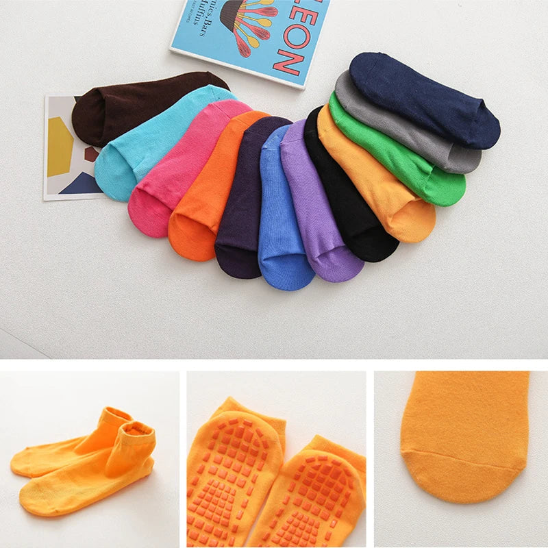 10 Pairs Kids Adults Anti-Slip Socks Parent-Child Trampoline Sock Cotton Children Socks Sports Boys Girls Outside Baby Socks