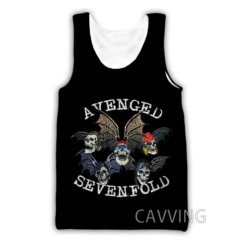 New Fashion Women/Men's 3D Print  Avenged Sevenfold  Rock Tank Tops Harajuku  Vest  Summer Undershirt Shirts Streetwear   V01