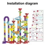 Marble Run Set Maze Race Building Blocks 3D Maze Ball Roll Toy Colorful Marble Track Game Toy Kit Constructor Educational Toys