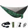 Double Travel Camping Hammock with Mosquito Net,Backpacking Portable Parachute 5+1 Ring Strap Hammock