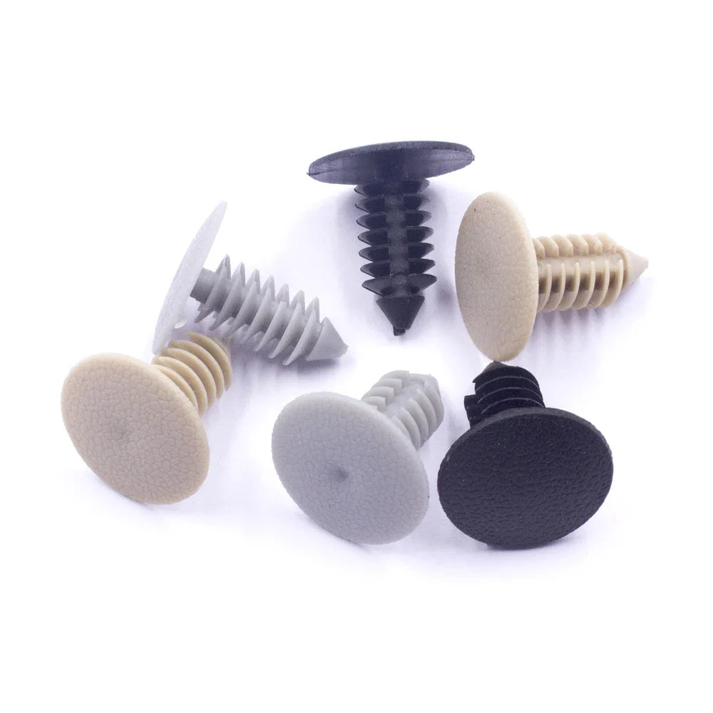 50pcs 8mm 9mm Clips Plastic Rivets for Buick Ford Chevy Auto Fasteners Car Trunk Roof Insulation Door Trim Panel Retainer