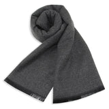 New Luxury Cashmere Wool Men Scarves,Warm Winter Man Scarf Charcoal Grey Wool Scarves Comfort Dual Color Fashion Casual Wear