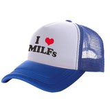 I Love MILFS Trucker Caps Men Funny Humor Hat Baseball Cap Cool Summer Unisex Mesh Net Caps MZ-476