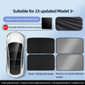 For Tesla Model 3 Highland Sunroof Sunshade Net Front And Rear Skylight Windshield Glass Roof Shading Net 2024 Car Accessories