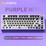 LEOBOG Hi75 Sugar65 Custom Mechanical Keyboard Aluminum Kits Hot Swap Wired Gaming Keyboard RGB Gamer Gasket Keyboard With Knob