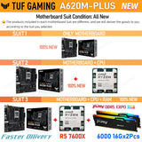 AMD AM5 R5 7600X CPU + ASUS TUF GAMING A620M PLUS Mainboard Suit RAM Kingston DDR5 Memory 6000MHz 32GB Gamer DIY Ryzen Kit New