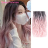 Synthetic Clips In Hair Long Wave Clip In Hair Extension Synthetic Wig Hair Extensions Ombre Gradient color Hairpieces