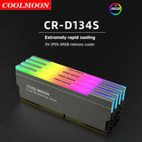 COOLMOON CR-D134S RAM Heat Spreader 5V 3PIN Male/Female Addressable Memory Cooler Heatsink Support RGB Controller for Desktop PC