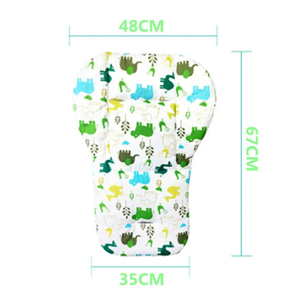 Portable Cartoon Baby Stroller Mat Warm Cotton Thick Feeding Chair Mat Kids Highchair Soft Cushion Stroller Accessories