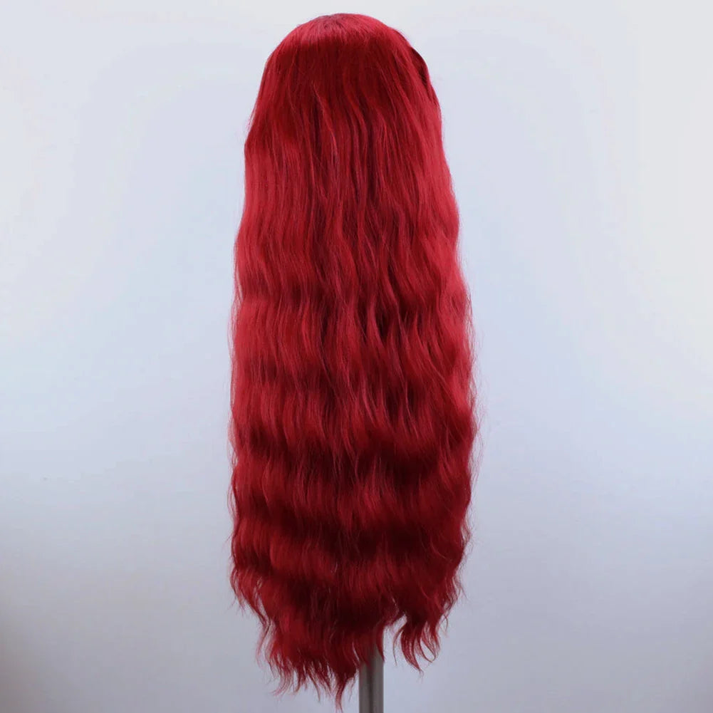 Charisma Red Wig Long Wavy Synthetic Lace Front Wigs For Women Heat Resistant Fiber Natural Hairline Lace Wigs Cosplay