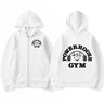 Powerhouse Gym Logo Zip Up Hoodie Harajuku Men's Geek Fitness Cardigan Loose Long Sleeve Punk Sports Sweatshirt Streetwear Male