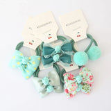 10Pcs/Lot  Children's Cute Headwear Hair Accessories Baby's Basic Bow Tie Band Set Small Scrunchie Kids Elastic Hair Ties