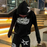 Goth Hoodies men High Street Harajuku Retro Hip Hop Zip Up Hoodie Loose Casual Sweatshirt Hoodie Clothes Y2k Tops Zipper clothes