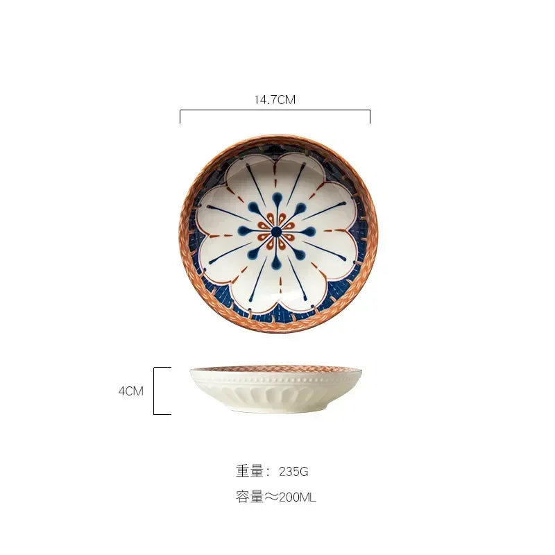 Inch Accessories Ceramic 6 Kitchenware Japanese Dessert Disposable Tableware Plate Sushi Dishes & Decoration Table Snack