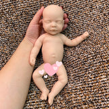 8 styles/28cm Cuddly Unpaint Solid Silicone Bebe Reborn Girl Full Body Silicone Baby Girl Lifelike Real Corpo De Silicone Doll