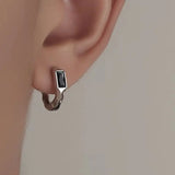 For Men, S925 Silver Needle Earrings For Men And Women, Punk Style Men's Earrings, Fashionable And Trendy Gifts