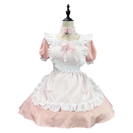 Anime Cute Heart Lolita Maid Cosplay Costume 4Colors Alice Dress Girls Woman Waitress Maid Party Stage Costumes Alice Maid Dress