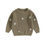 Newborn Baby Girls Winter Flower Sweater Clothes 2023 Autumn Newborn Infant Clothing Pullover Knitted Kids Sweaters