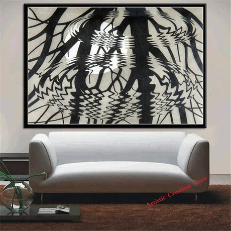 Modern Abstract Art Escher Surreal Geometric Artwork Posters Prints  Canvas Painting Wall Picture Art for Living Room Home Decor