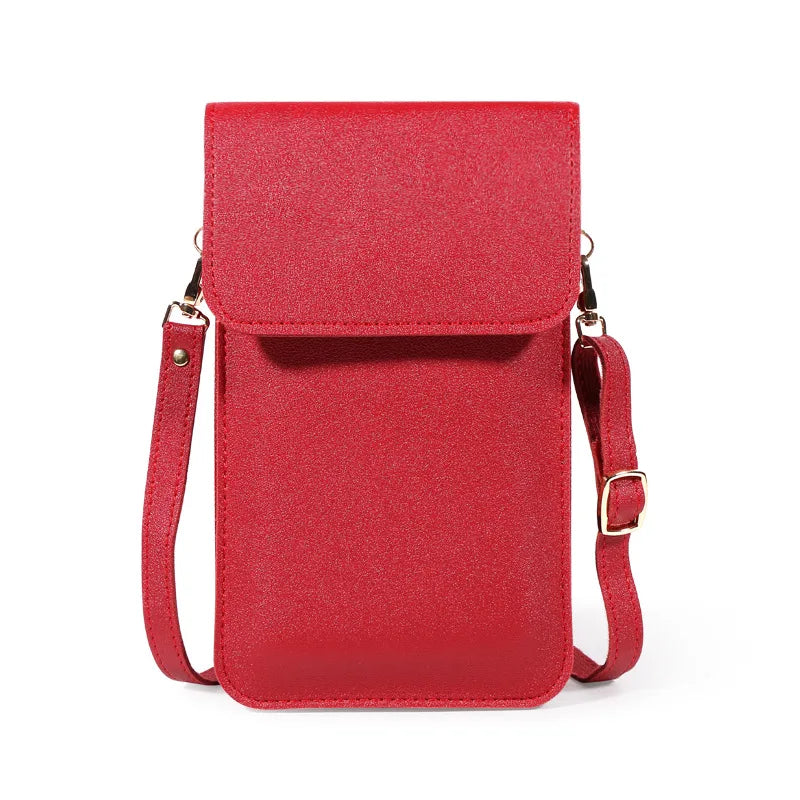 2023 Bag for Women Phone Shoulder Bag Touch Screen Cell Phone Purse PU Leather Crossbody Bag Handbag Card Holder Messenger Bag