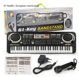 61 Keys Kids Electronic Keyboard Piano With Microphone Musical Instrument USB Digital Electric Organ Gifts Toys for children