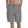 Mondrian Line Board Shorts Colorful Plaid Board Short Pants Hot Men Comfortable Print Swim Trunks Big Size