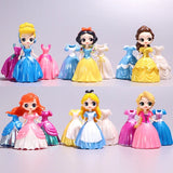 Disney Princess Toys Frozen Elsa Cinderella Ariel Alice Magic Clip Dress Clothes Change Figures Dolls