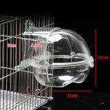 Parrot Bath Tub Bird Shower Box Transparent Bathing Tub External Bath Device Cage Accessories Bird Supplies Bird Bath For Cage