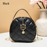 Women Chain Shoulder Bags Round Handbags Ladies Cute Cat PU Leather Female Crossbody Messenger Bag