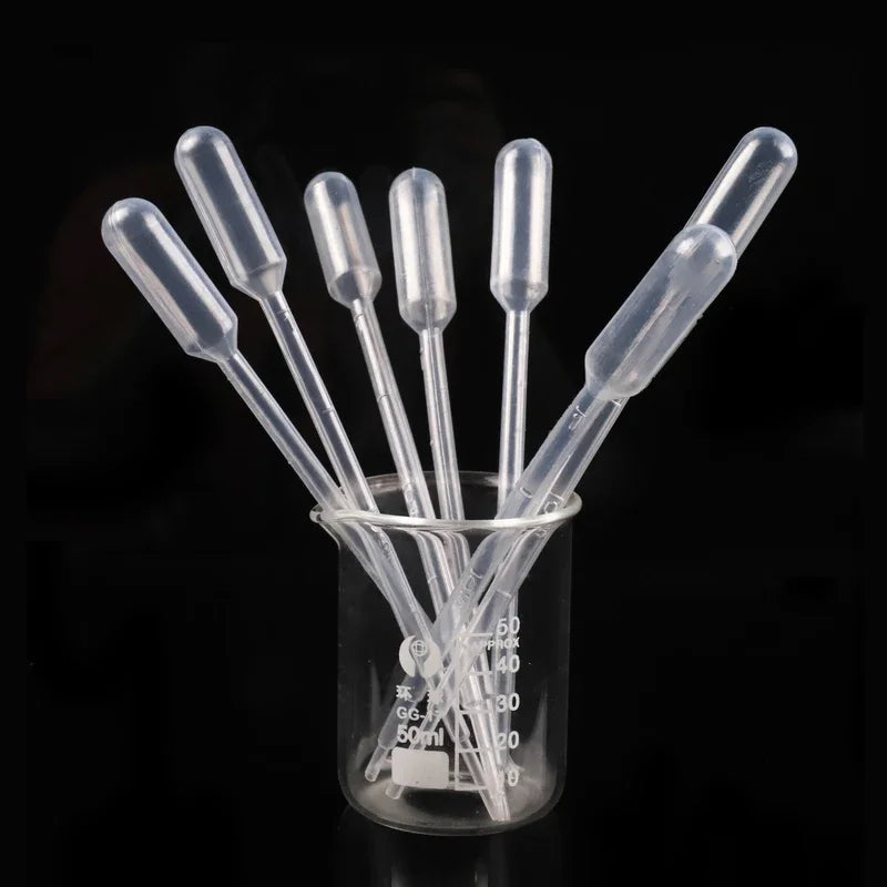 100pcs Plastic Disposable Transfer Pipettes Graduated Pipettors Calibrated Dropper Suitable for Science Laboratory 1ml -10ml