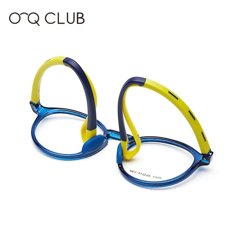 O-Q CLUB Kids Glasses Myopia Optical Eyeglasses Boys Girls Anti Blue Light TR90 Silicone Flexible Children’s Glasses Frames 2501