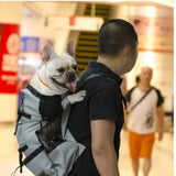 Large Dog Carrier Bag Pet Travel Carrying Backpack Dog Head Out Breathable Double Shoulder Bag Outdoor Bicycle Hiking Backpack