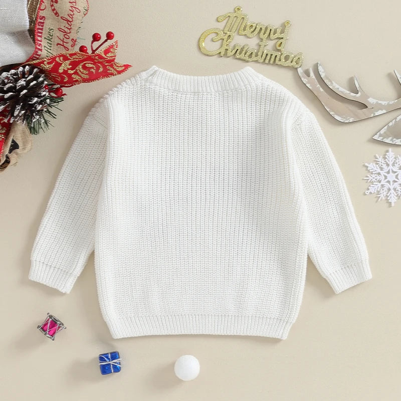 Christmas Baby Loose Sweater Knitted Autum Winter Baby Boy Girl Clothes Round Neck Kid Toddler Girl Boy Pullover Baby Sweaters