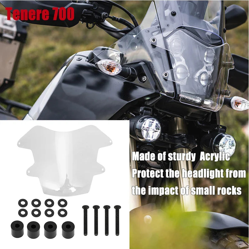 Motorcycle Headlight Light Cover For YAMAHA Tenere 700 Tenere700 XT700Z XT 700 Z 2019 - 2022 2021 2020 Protector Guard Acrylic