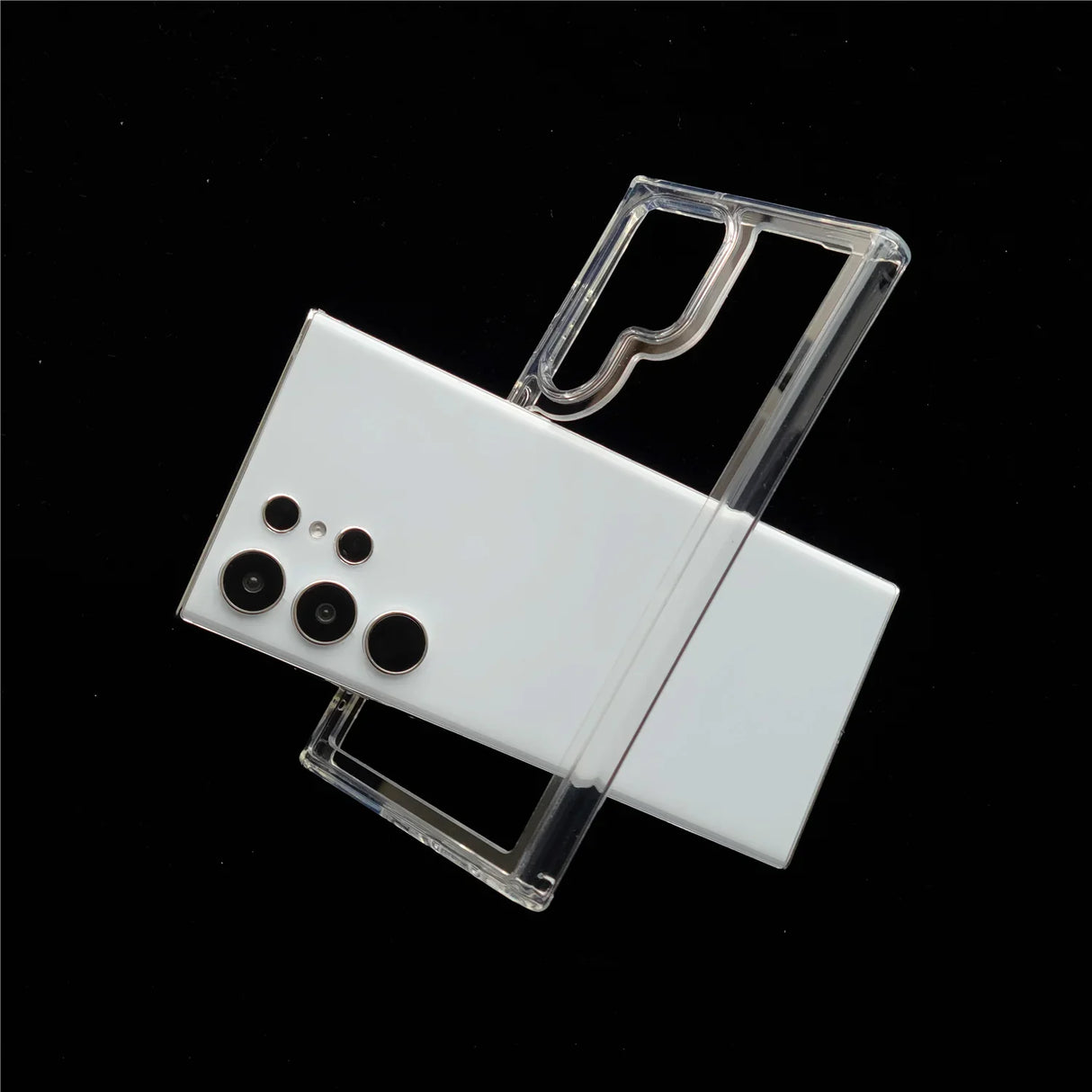 Transparent Soft Silicone Bumper For Samsung Galaxy S24 Ultra S23 Plus S22 Camera Screen Protective Frame Mobile Phone Case