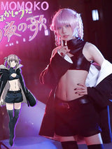 Call of The Night Cosplay Nanakusa Nazuna Cosplay Costume Wig Black Cloak Jacket Leather Vest Shorts Outfit Yofukashi No Uta