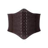 Punk Wide Waist Belt PU Leather Corset for Women Body Shaper Belts Female Lace-up Corset Belt Dress Girdle Clothing Accessories