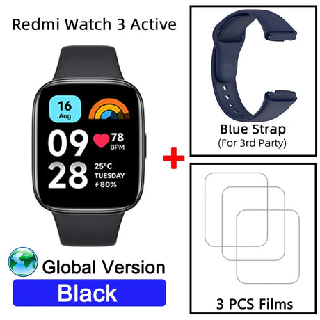 Global Version Xiaomi Redmi Watch 3 Active 1.83" Display 5ATM Waterproof Bluetooth Phone Call 100+ Sport Modes New Arrivals