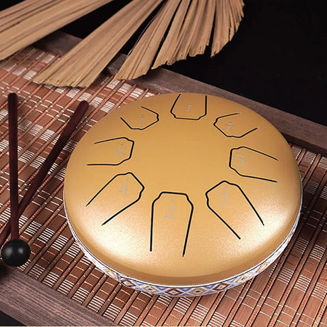 Tongue Drum 6 Inch 8 Tone Mini Ethereal Drums Children Steel Hand Drums Yoga Meditation Professional Percussion Instruments Gift