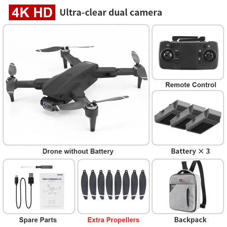 L900 PRO Drone 4K Professional 5G WIFI FPV GPS HD Camera Photography Brushless Foldable Quadcopter 1200M RC Toy Gift