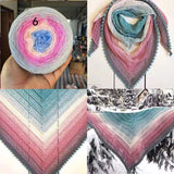 300g Cake Gradient Color Crocheted Shawl Blanket DIY Hand Knitted Cotton Blended Yarn