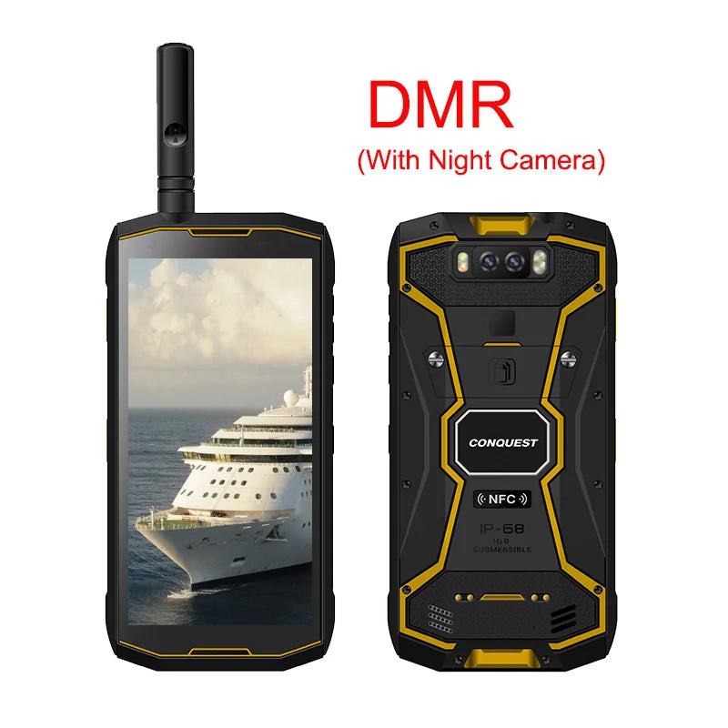 2024 Upgarde 33W CONQUEST S12 Pro DMR Night Vision Rugged smartphone IP68 Waterproof 4G Global Version 8GB RAM 128GB ROM