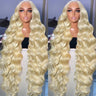 250% HD Transparent 613 Body Wave 13x6 Lace Front Human Hair Wig Color Preplucked 13x4 Honey Blonde Lace Frontal Wigs For Women